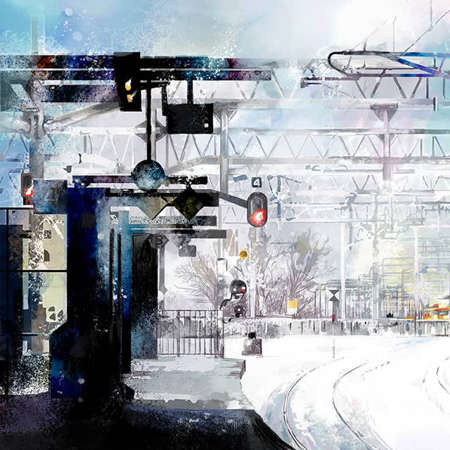 雪の旭川駅